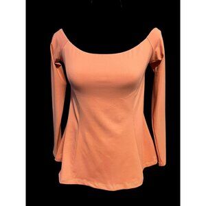 Susana monoco Off-Shoulder Long Sleeve Peach Top workattire professional office